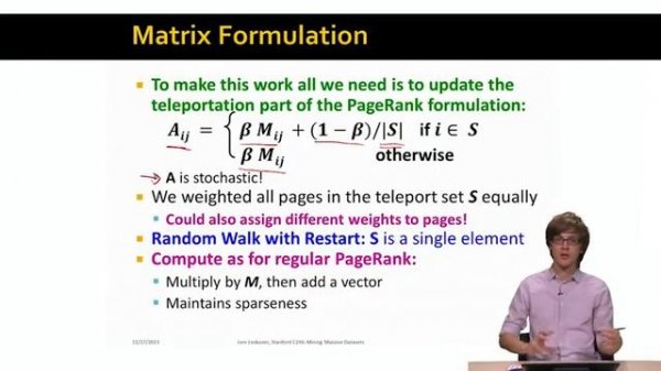 Lecture 89 — Topic Specific PageRank _ Stanford University