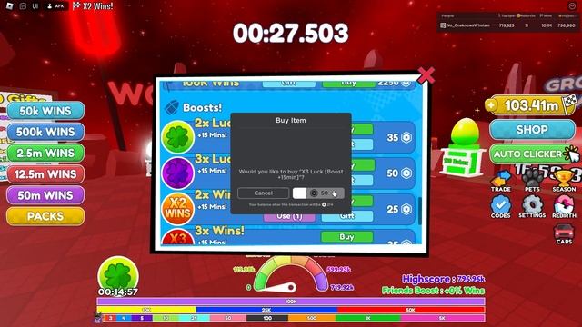 I RACED This NOOB With Almost 1,000,000 SPEED in Roblox Race Clicker | New CARS UPDATE смотреть онлайн