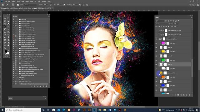 Ink and Spark Photoshop Tutorial смотреть онлайн