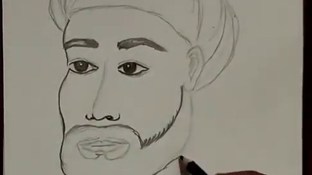 Qora Qalam Bilan Rasm Chizish#rasmchizish #Alisher Navoiy Rasmini Chizish#картинки #художник #photo