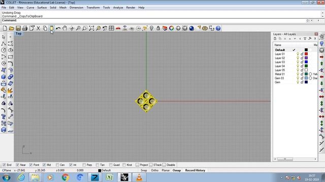 COPY PASTE toolbar how to use in rhino cad смотреть онлайн
