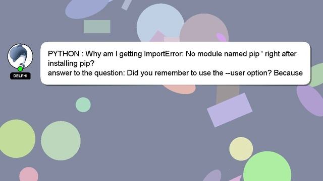 PYTHON : Why am I getting ImportError: No module named pip ' right after installing pip? смотреть онлайн