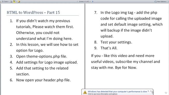 Html to WordPress - part 15 - Option Tree - Logo Option смотреть онлайн