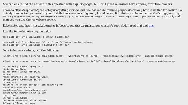 Unix & Linux: Using ceph storage directly for docker volumes смотреть онлайн