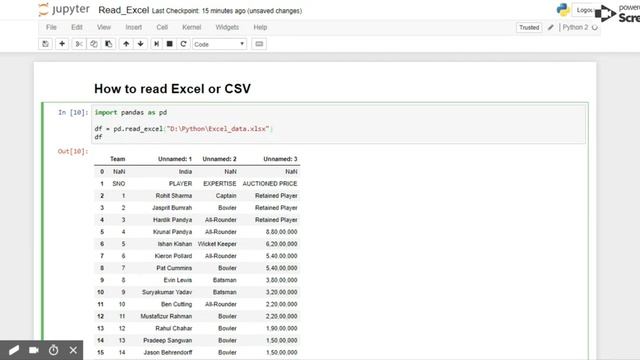 How to read CSV by pandas Python in hindi смотреть онлайн
