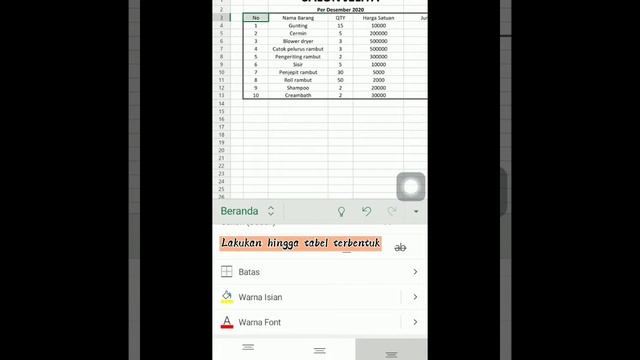 Membuat tabel di microsoft excel (dengan hp android) смотреть онлайн