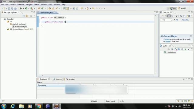 how to write hello world program in Java смотреть онлайн