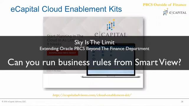[Can you run business rules through SmartView?] Extending Oracle PBCS Beyond The Finance Dept смотреть онлайн