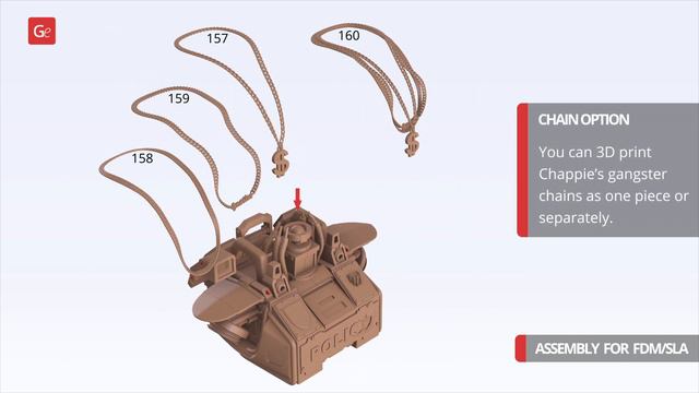 Chappie 3D Printing Figurine | Assembly By Gambody