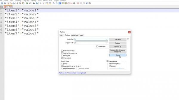 Notepad++ Compare multi items between Json and Excel.