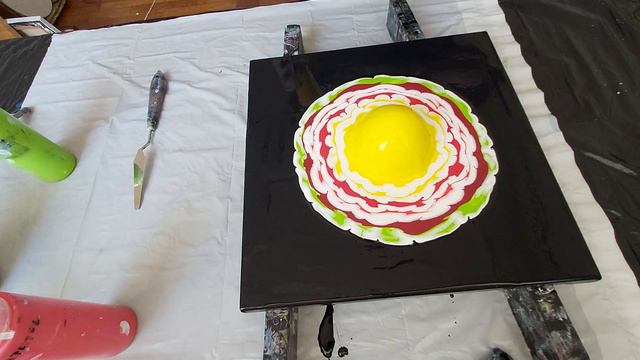 #flowerdip #dirtypouring # A FLOWER with a NEW TOOL and reverse dip 180 смотреть онлайн