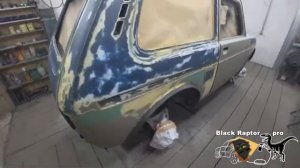 Сварочные работы и полная  покраска Нивы ваз 2121 в  raptor. Нива вторая жизнь.