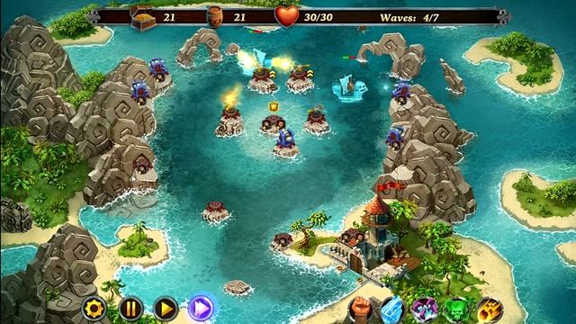 Fort Defense Caribbean Sea Level 1-15 Hard 3 Stars смотреть онлайн