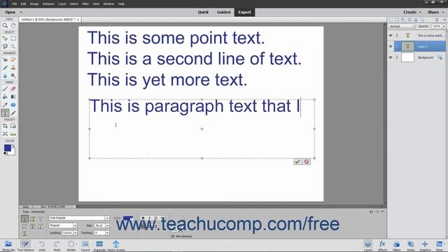 Photoshop Elements 2020 Tutorial Creating Paragraph Text Adobe Training смотреть онлайн