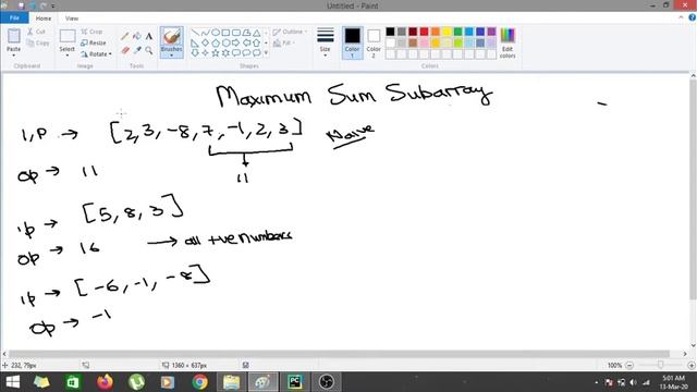 Maximum Sum Subarray Part 1 смотреть онлайн