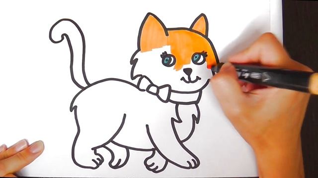 Drawing Cat for Kids _ learn to draw _ drawing - a cat смотреть онлайн