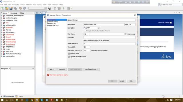 FTP connection from netbeans IDE during development time смотреть онлайн