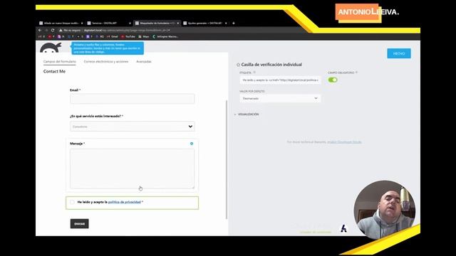 18 - Capitulo ?? "FORMULARIO de CONTACTO con Ninja Forms" - CURSO de WordPress . #ANTONIOLEEIVA смотреть онлайн
