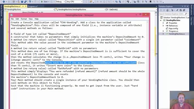 C# Exercise: Vending Machine (OOP, Objects, Classes, Methods) смотреть онлайн