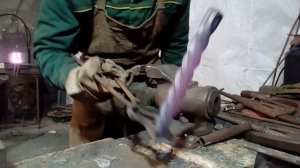 ручка из квадрата, художественная ковка металла, кованые изделия, линия ковки,своими руками.