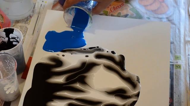 Тест на плотность краски для акриловой заливки. Acrylic fluid pouring. смотреть онлайн