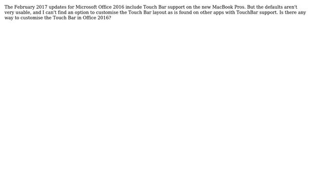 Apple: Customise Touch Bar in Microsoft Office 2016 смотреть онлайн