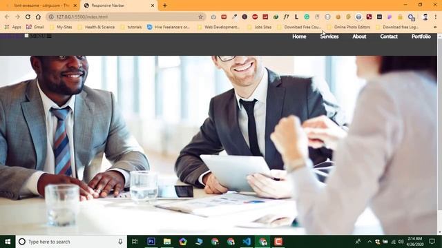 How to Create Responsive Navigation Menu Bar using HTML CSS Only | No Javascript смотреть онлайн