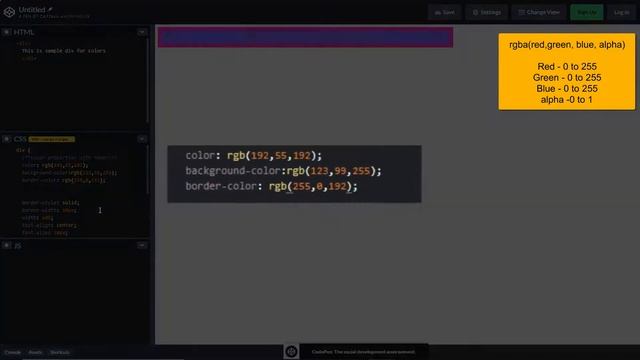 CSS Color Properties | CSS Basics | Hexadecimal values | Color Names | hsl & rgb functions смотреть онлайн