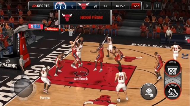 Прохождение игры NBA Live Mobile#22 Розграмили Washington Wizards!!! смотреть онлайн