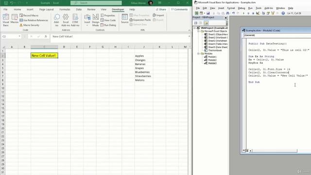 020 Reading and Writing Data MICRSOFT EXCEL VISUAL BASIC LATEST VERSION смотреть онлайн
