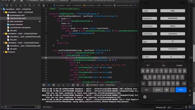 27. UITextField Part 1. Swift 4.2 with GitHub link. смотреть онлайн