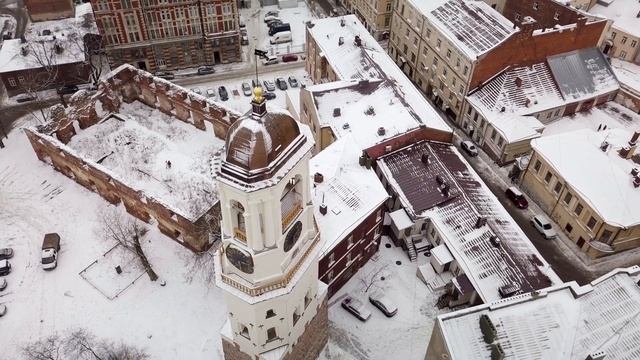 Aerial View of Vyborg City on Winter|Виды зимнего Выборга с высоты|DJI Mavic Pro 4k смотреть онлайн