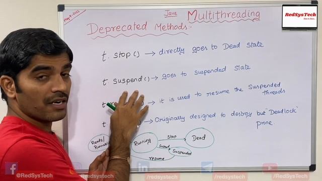 # 143 Deprecated Threads Methods | How I can replace deprecated method in Thread | Java | RedSysTec смотреть онлайн