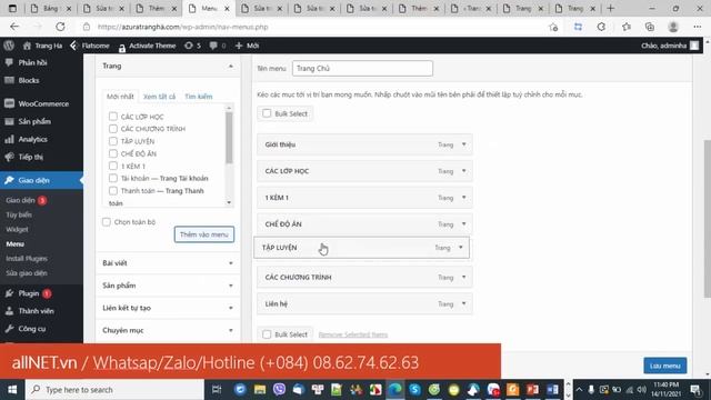 Hướng dẫn tạo Menu cho Website cá nhân hoặc Công ty смотреть онлайн