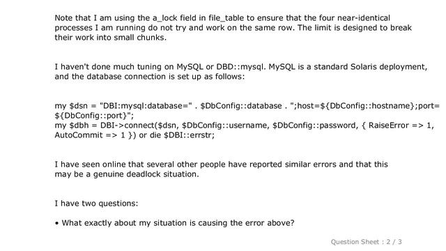 MySQL : Working around MySQL error "Deadlock found when trying to get lock; try restarting transact смотреть онлайн