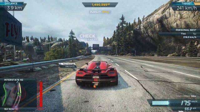 NFS Most Wanted: Koenigsegg Agera R - Needle Point - 231 Km смотреть онлайн
