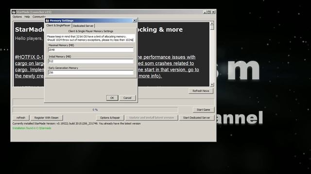 StarMade | How to Increase Memory "running low on memory" Solution смотреть онлайн