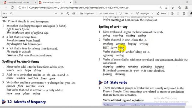 intermediate unit two grammar смотреть онлайн
