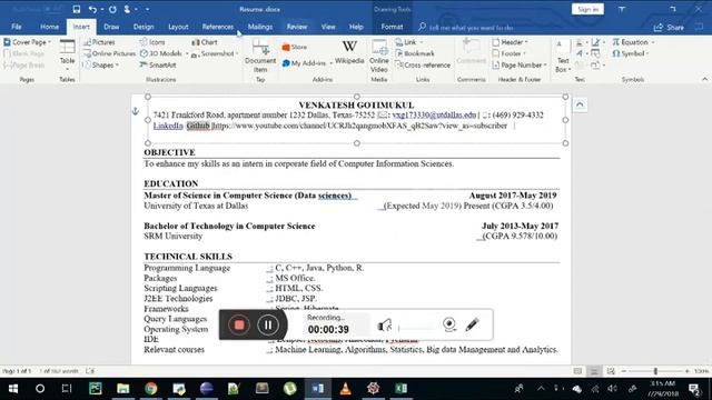 Adding LinkedIn, Github other hyperlinks to your resume смотреть онлайн