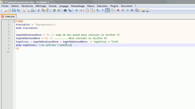 Créer un site web - Apprendre le PHP (#2 Variables : définition et utilisation) смотреть онлайн