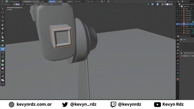 BRAZO ROBOT Modelado y Animación | 3D Model & Rigging Blender Timelapse смотреть онлайн