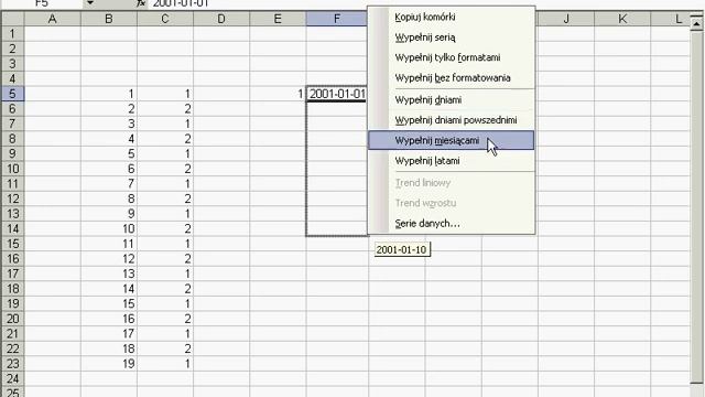 Excel - Wypełnianie serią - tutoria.pl смотреть онлайн