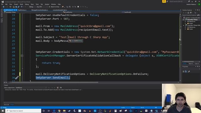 How to Send an Email or Text Message in C# with Unity смотреть онлайн