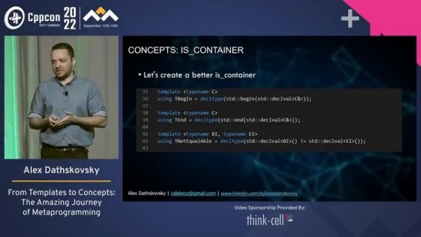 From C++ Templates to C++ Concepts - Metaprogramming an Amazing Journey - Alex Dathskovsky CppCon 22