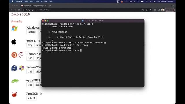 [Dlang Episode 3] D Language - setup on Mac (Shown on Mac M1, DMD and LDC2) смотреть онлайн