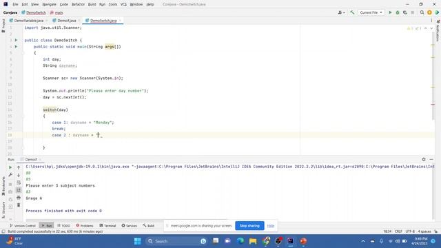 Switch Case Statement in Java , Java Complete Course смотреть онлайн