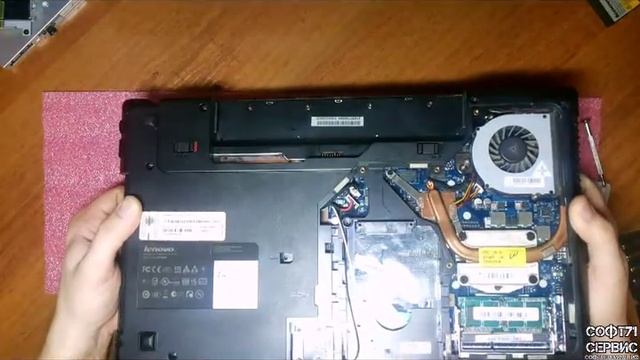 Как разобрать ноутбук Lenovo G570 смотреть онлайн