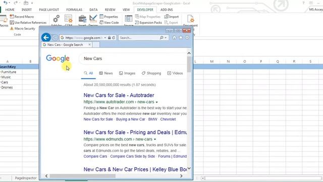 Excel Web Scraper extracting Google Results смотреть онлайн