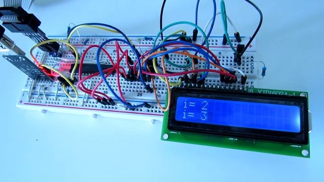 Atmega HD44780 based lcd connected through i2c with PCF8574 смотреть онлайн