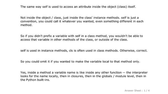 PYTHON : Python - self, no self and cls смотреть онлайн